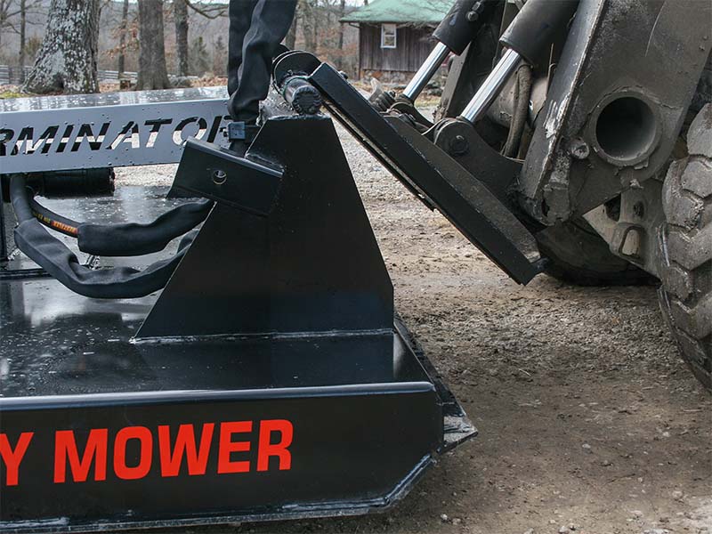 grace-manufacturing-tree-terminator-rotary-mower-skidsteer-attachment-2 Tree Terminator Rotary Mower, a brush mower attachment for skid steer.